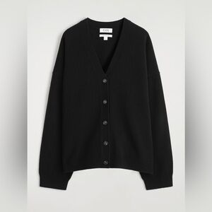 COS Women's Elegant Black Button-Up Cardigan